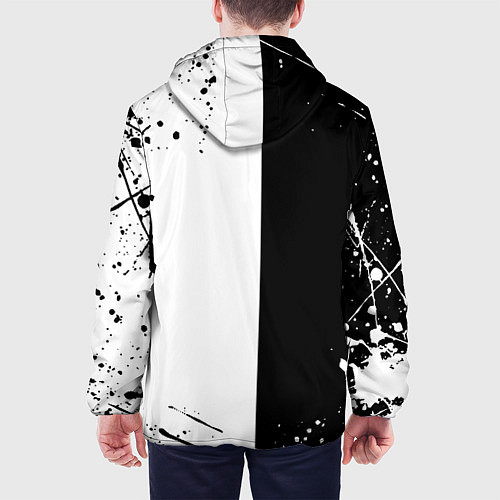 Мужская куртка Juventus краски текстура спорт / 3D-Черный – фото 4