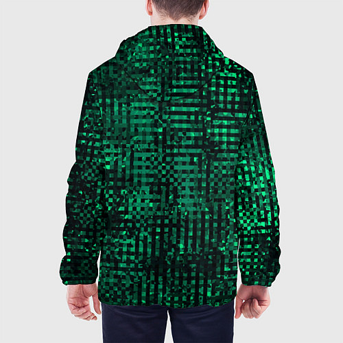 Мужская куртка Чёрно-зелёный абстрактный / 3D-Черный – фото 4