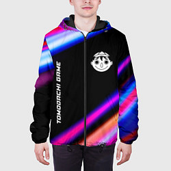 Куртка с капюшоном мужская Tomodachi Game speed anime lights, цвет: 3D-черный — фото 2