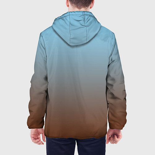 Мужская куртка Текстура градиент / 3D-Белый – фото 4
