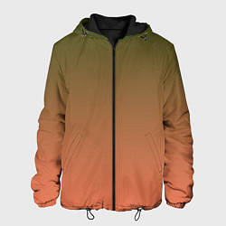 Куртка с капюшоном мужская Абстрактный градиент, цвет: 3D-черный