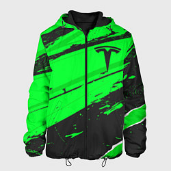Куртка с капюшоном мужская Tesla sport green, цвет: 3D-черный