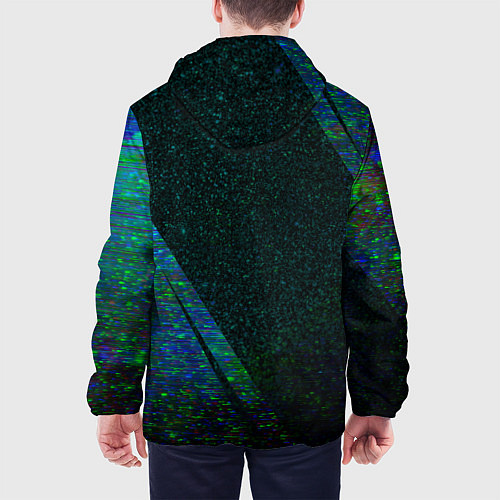 Мужская куртка Burzum glitch blue / 3D-Черный – фото 4