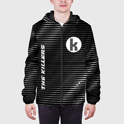 Куртка с капюшоном мужская The Killers metal rock lines, цвет: 3D-черный — фото 2