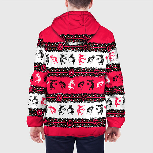 Мужская куртка Кокопелли - бог индейцев хайда / 3D-Белый – фото 4
