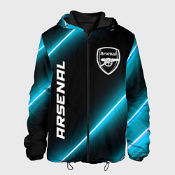 Куртка с капюшоном мужская Arsenal неоновые лампы, цвет: 3D-черный