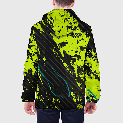 Мужская куртка Абстрактный узор с концепцией / 3D-Белый – фото 4