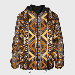 Куртка с капюшоном мужская Мавританский африканский орнамент, цвет: 3D-черный