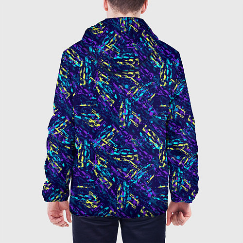 Мужская куртка Абстрактный узор с концепцией / 3D-Черный – фото 4