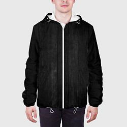 Куртка с капюшоном мужская Текстура темного паркета, цвет: 3D-белый — фото 2