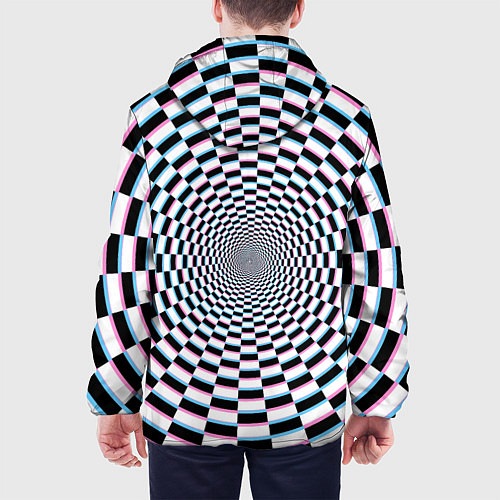 Мужская куртка Оптическая иллюзия с погружением / 3D-Черный – фото 4