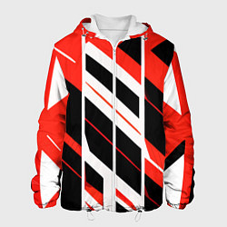 Мужская куртка Black and red stripes on a white background