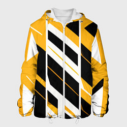 Мужская куртка Black and yellow stripes on a white background