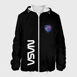 Куртка с капюшоном мужская Nasa space steel, цвет: 3D-белый
