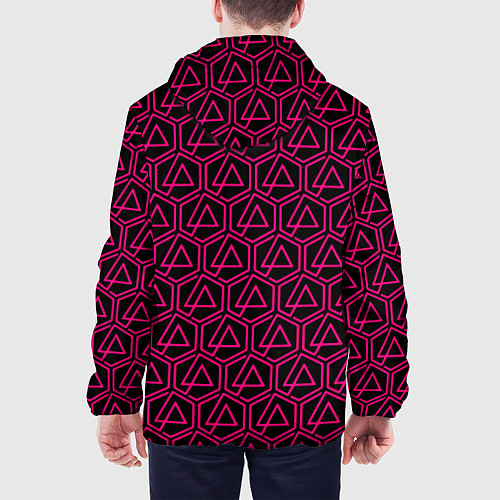 Мужская куртка Linkin park pink logo / 3D-Черный – фото 4