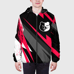 Куртка с капюшоном мужская Danganronpa electro lines, цвет: 3D-черный — фото 2