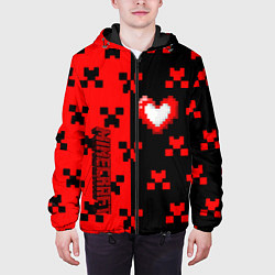 Куртка с капюшоном мужская Minecraft games, цвет: 3D-черный — фото 2