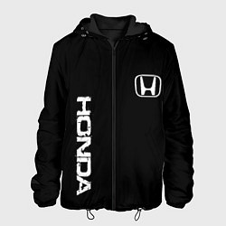 Куртка с капюшоном мужская Honda white logo auto, цвет: 3D-черный