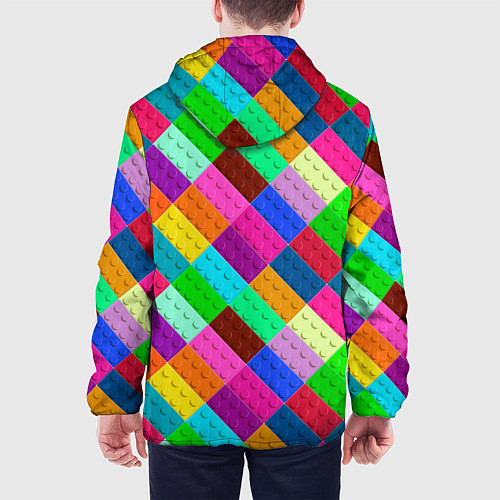 Мужская куртка Блоки цветового конструктора / 3D-Белый – фото 4