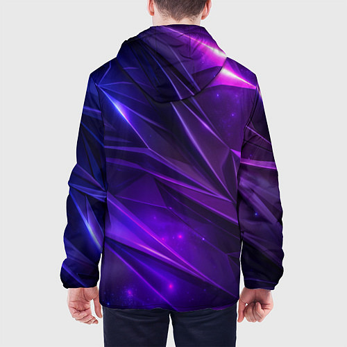 Мужская куртка Фиолетовая объемная неровная текстура / 3D-Белый – фото 4