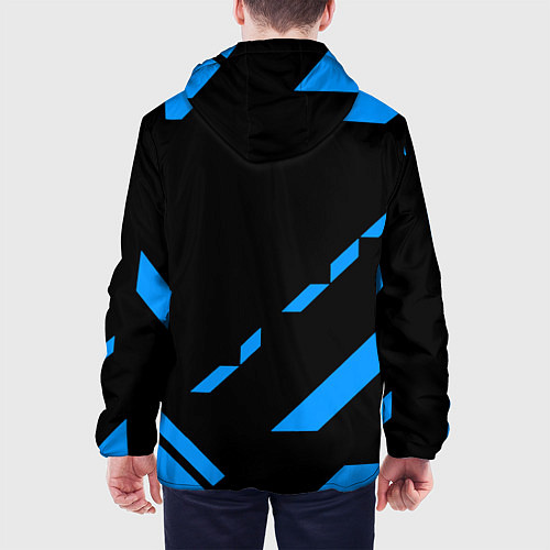 Мужская куртка PUBG blue geometry / 3D-Белый – фото 4