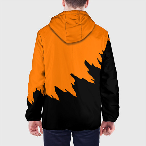 Мужская куртка Half life чёрно оранжевый / 3D-Черный – фото 4