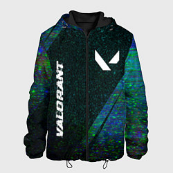 Мужская куртка Valorant glitch blue cybersport