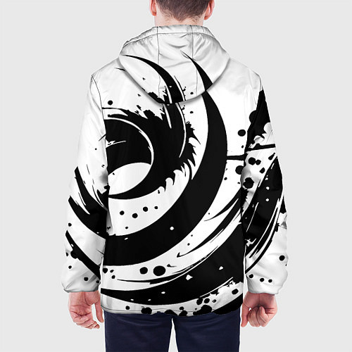 Мужская куртка Ai art black and white abstraction / 3D-Белый – фото 4