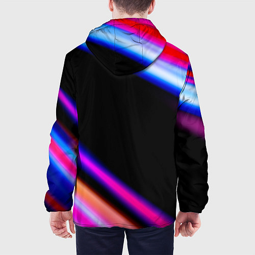 Мужская куртка Nine Inch Nails neon rock lights / 3D-Черный – фото 4