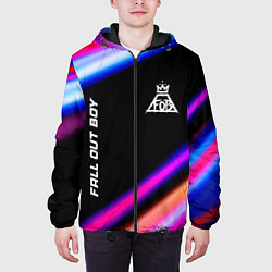 Куртка с капюшоном мужская Fall Out Boy neon rock lights, цвет: 3D-черный — фото 2