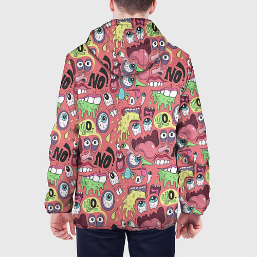 Мужская куртка Монстры ой ой нет / 3D-Белый – фото 4