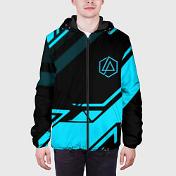 Куртка с капюшоном мужская Linkin park geometry, цвет: 3D-черный — фото 2
