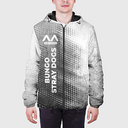 Куртка с капюшоном мужская Bungo Stray Dogs - grey gradient по-вертикали, цвет: 3D-черный — фото 2