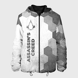 Куртка с капюшоном мужская Assassins Creed - white gradient по-вертикали, цвет: 3D-черный