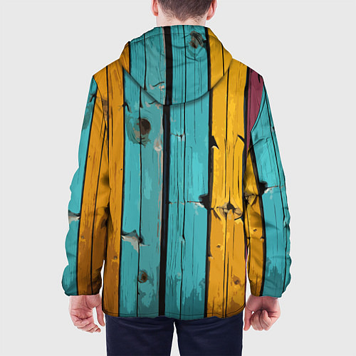 Мужская куртка Цветные доски / 3D-Черный – фото 4