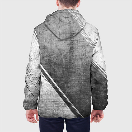 Мужская куртка Atletico Madrid - grey gradient вертикально / 3D-Черный – фото 4