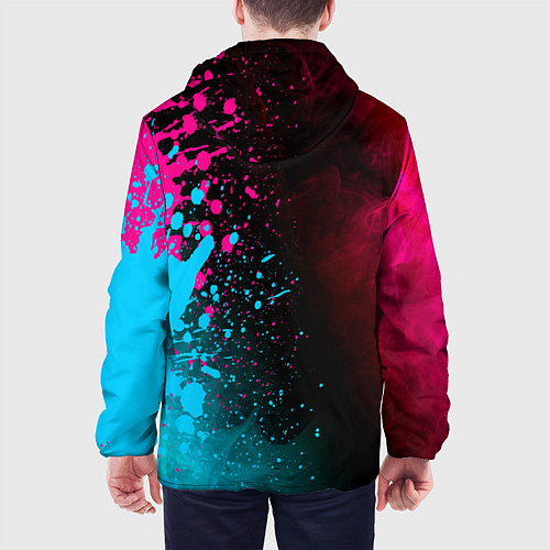 Мужская куртка Deadlock - neon gradient по-вертикали / 3D-Черный – фото 4