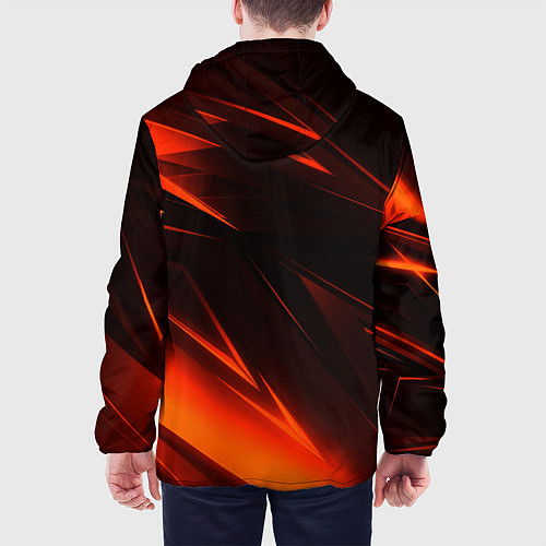Мужская куртка Geometry orange stripes / 3D-Черный – фото 4
