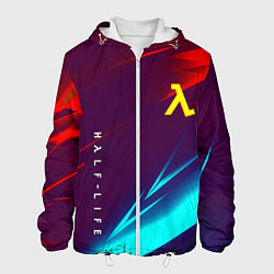 Куртка с капюшоном мужская Half life stripes neon, цвет: 3D-белый