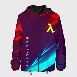 Куртка с капюшоном мужская Half life stripes neon, цвет: 3D-черный