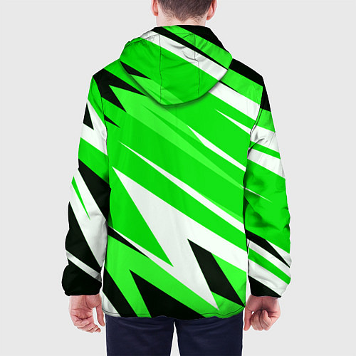 Мужская куртка Geometry stripes green / 3D-Черный – фото 4