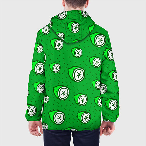 Мужская куртка Лимонный паттерн / 3D-Черный – фото 4