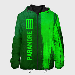 Куртка с капюшоном мужская Paramore - green gradient по-вертикали, цвет: 3D-черный