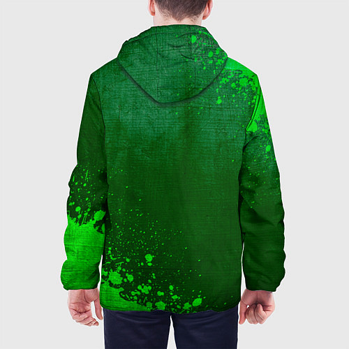Мужская куртка Aerosmith - green gradient вертикально / 3D-Черный – фото 4