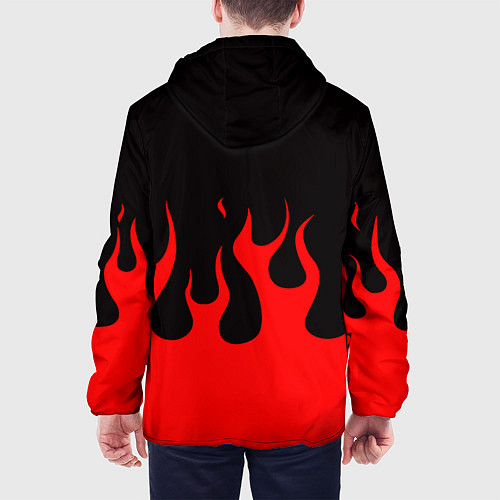 Мужская куртка Linkin park logo fire / 3D-Черный – фото 4