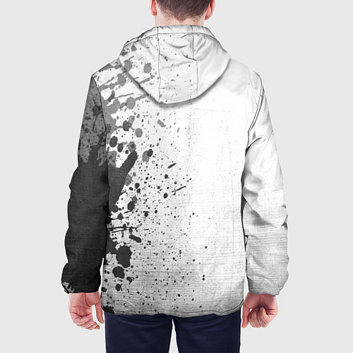 Мужская куртка Slipknot - white gradient по-вертикали / 3D-Черный – фото 4