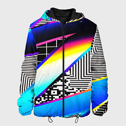 Мужская куртка Neon stripes geometry