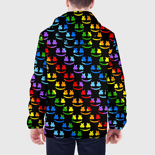 Мужская куртка Marshmello pattern neon / 3D-Белый – фото 4