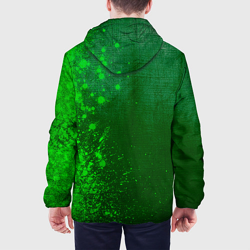 Мужская куртка Coldplay - green gradient по-вертикали / 3D-Черный – фото 4