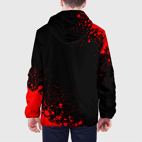 Мужская куртка PSG - red gradient вертикально / 3D-Черный – фото 4